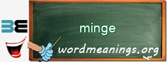 WordMeaning blackboard for minge